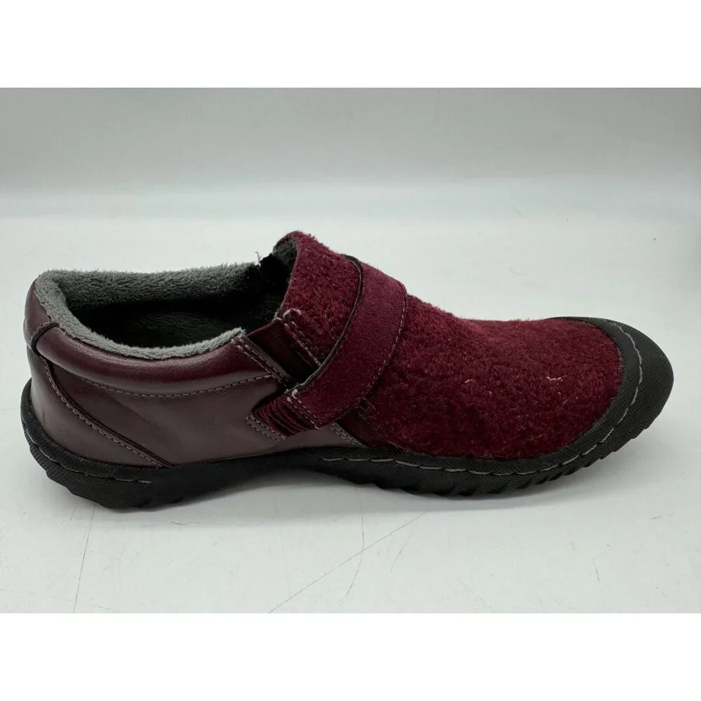 Jsport Womens Blair Slip-On Comfort Shoes Size 8M Maroon Cozy Memory Foam Winter - Picture 12 of 13